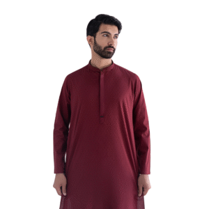 2 Piece Embroidered Blended Suit